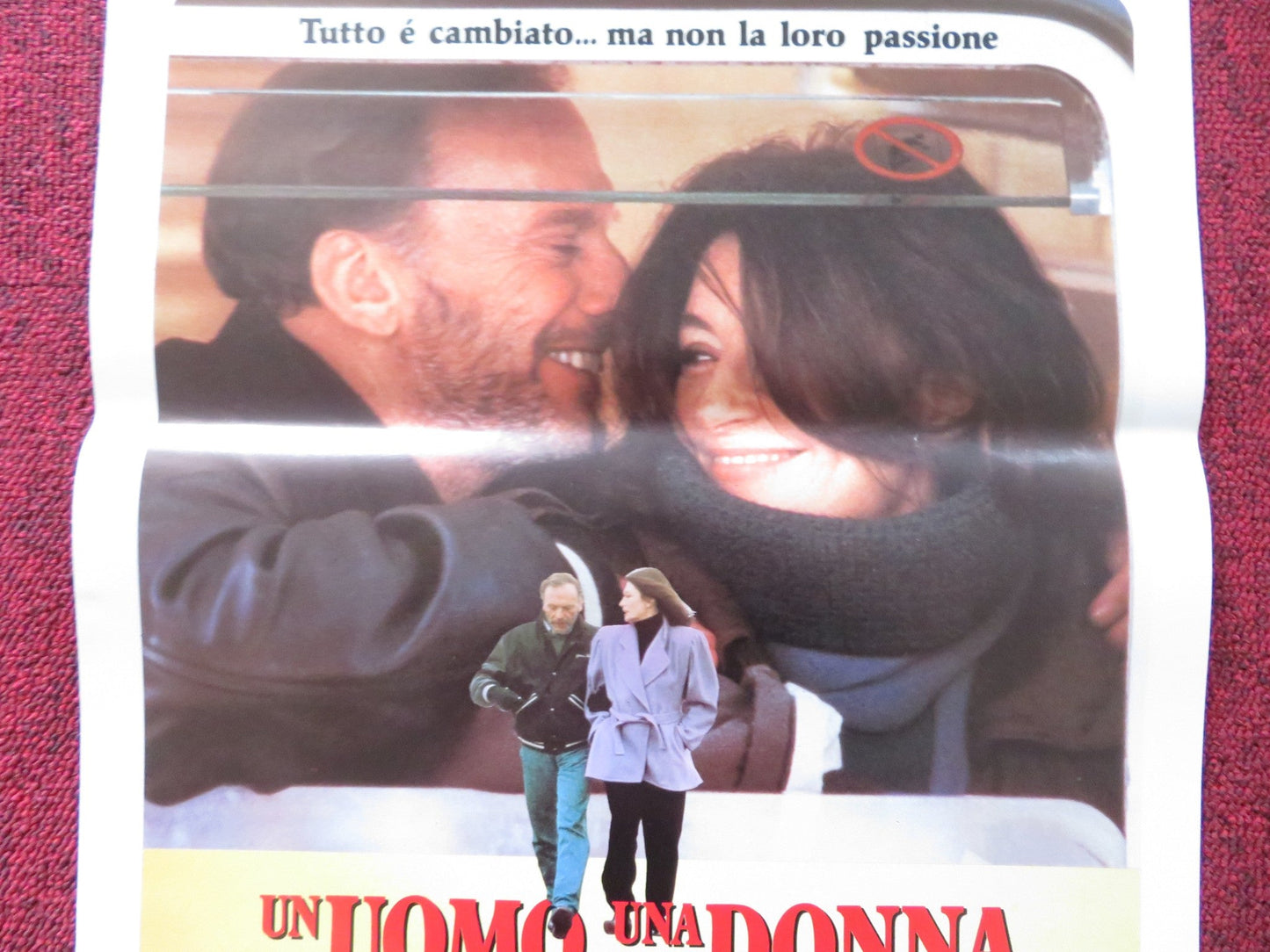 A MAN AND A WOMAN ITALIAN LOCANDINA POSTER AIMEE JEAN - LOUIS TRINTIGNANT 1986 - Rendezvous Cinema