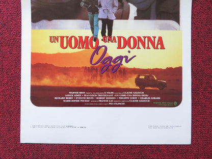 A MAN AND A WOMAN ITALIAN LOCANDINA POSTER AIMEE JEAN - LOUIS TRINTIGNANT 1986 - Rendezvous Cinema