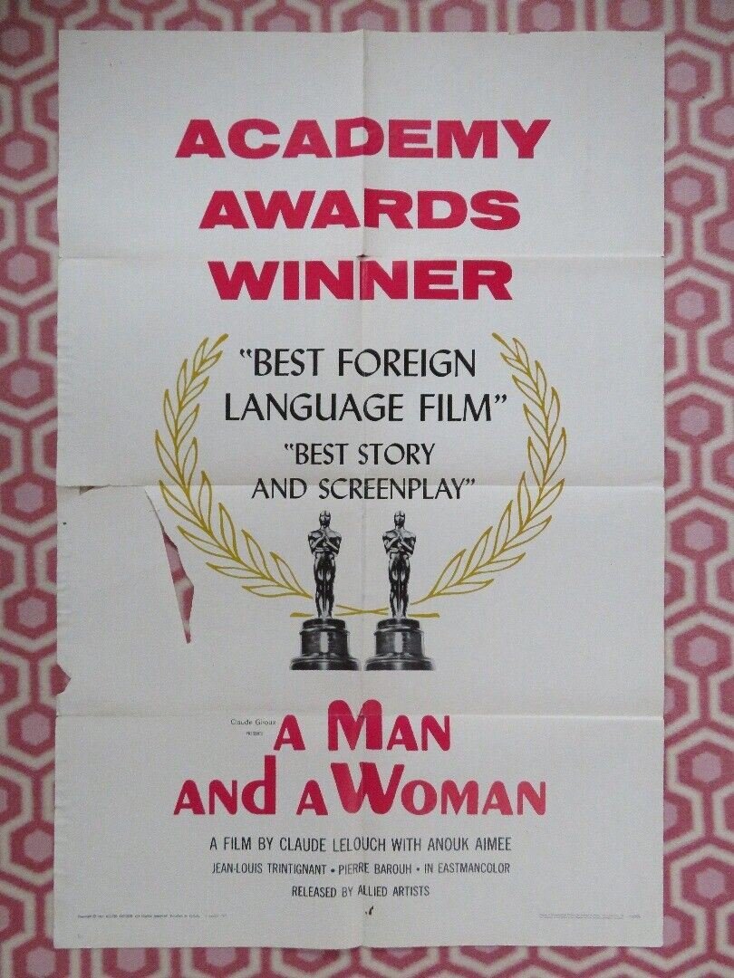 A MAN AND A WOMAN US ONE SHEET POSTER ANOUK AIMEE 1966 - Rendezvous Cinema