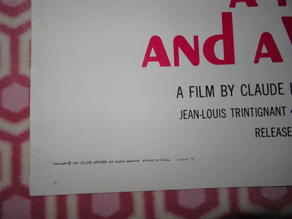 A MAN AND A WOMAN US ONE SHEET POSTER ANOUK AIMEE 1966 - Rendezvous Cinema