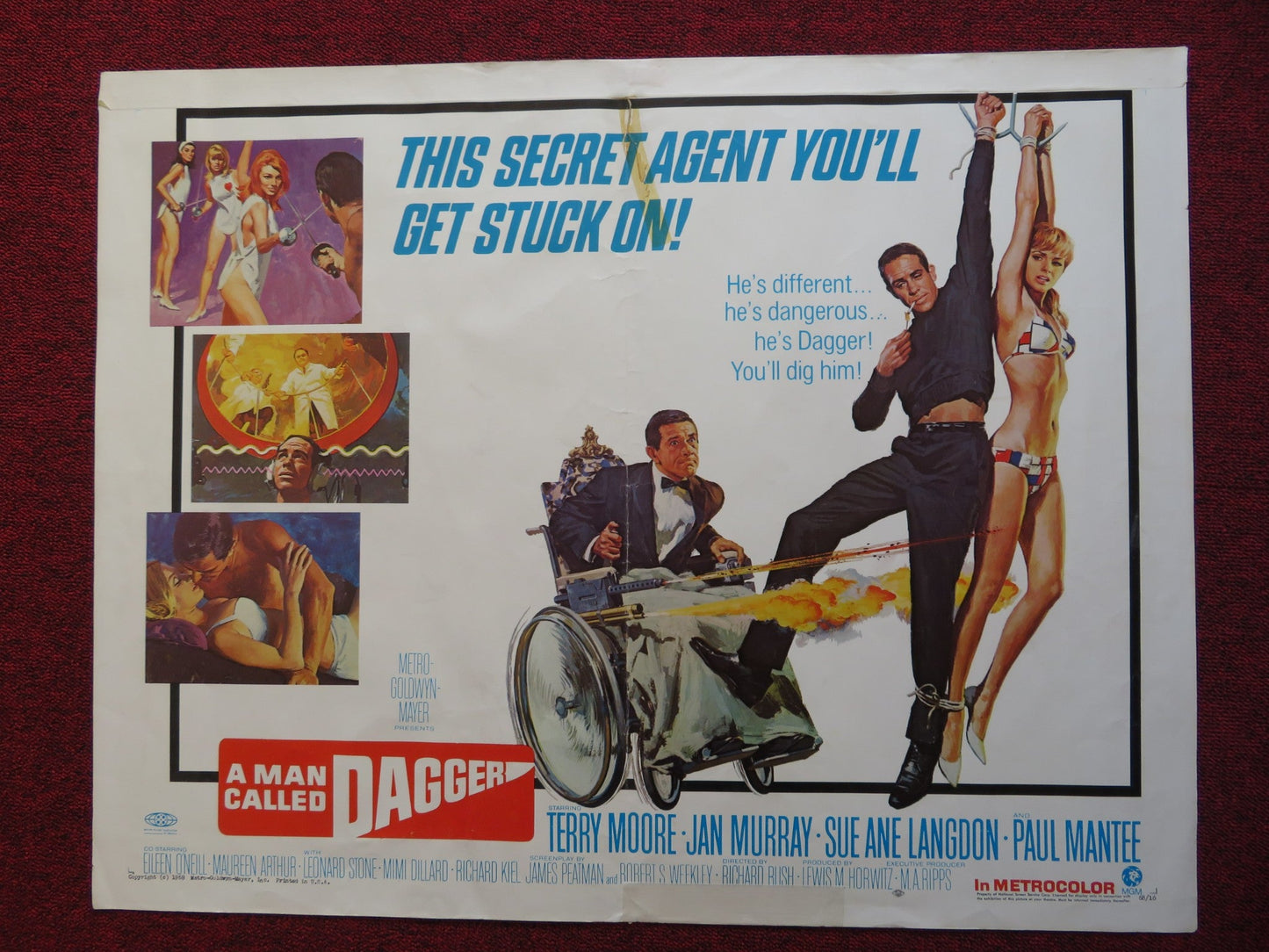 A MAN CALLED DAGGER US HALF SHEET (22"x 28") POSTER TERRY MOORE JAN MURRAY 1968 - Rendezvous Cinema