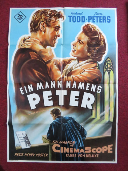 A MAN CALLED PETER GERMAN A1 POSTER FOLDED RICHARD TODD JEAN PETERS 1955 - Rendezvous Cinema