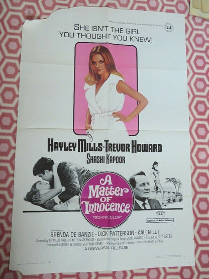 A MATTER OF INNOCENCE 1968 ONE SHEET POSTER HAYLEY MILLS NOEL COWARD - Rendezvous Cinema