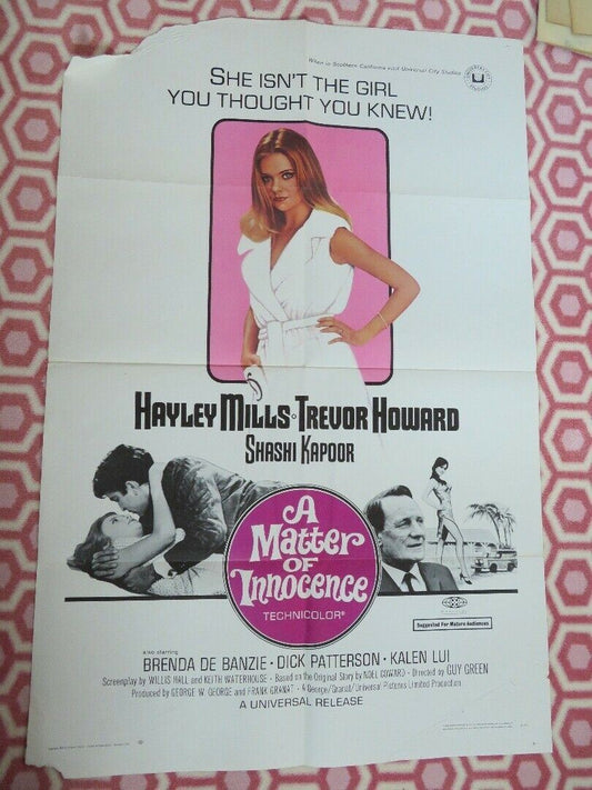 A MATTER OF INNOCENCE 1968 ONE SHEET POSTER HAYLEY MILLS NOEL COWARD - Rendezvous Cinema