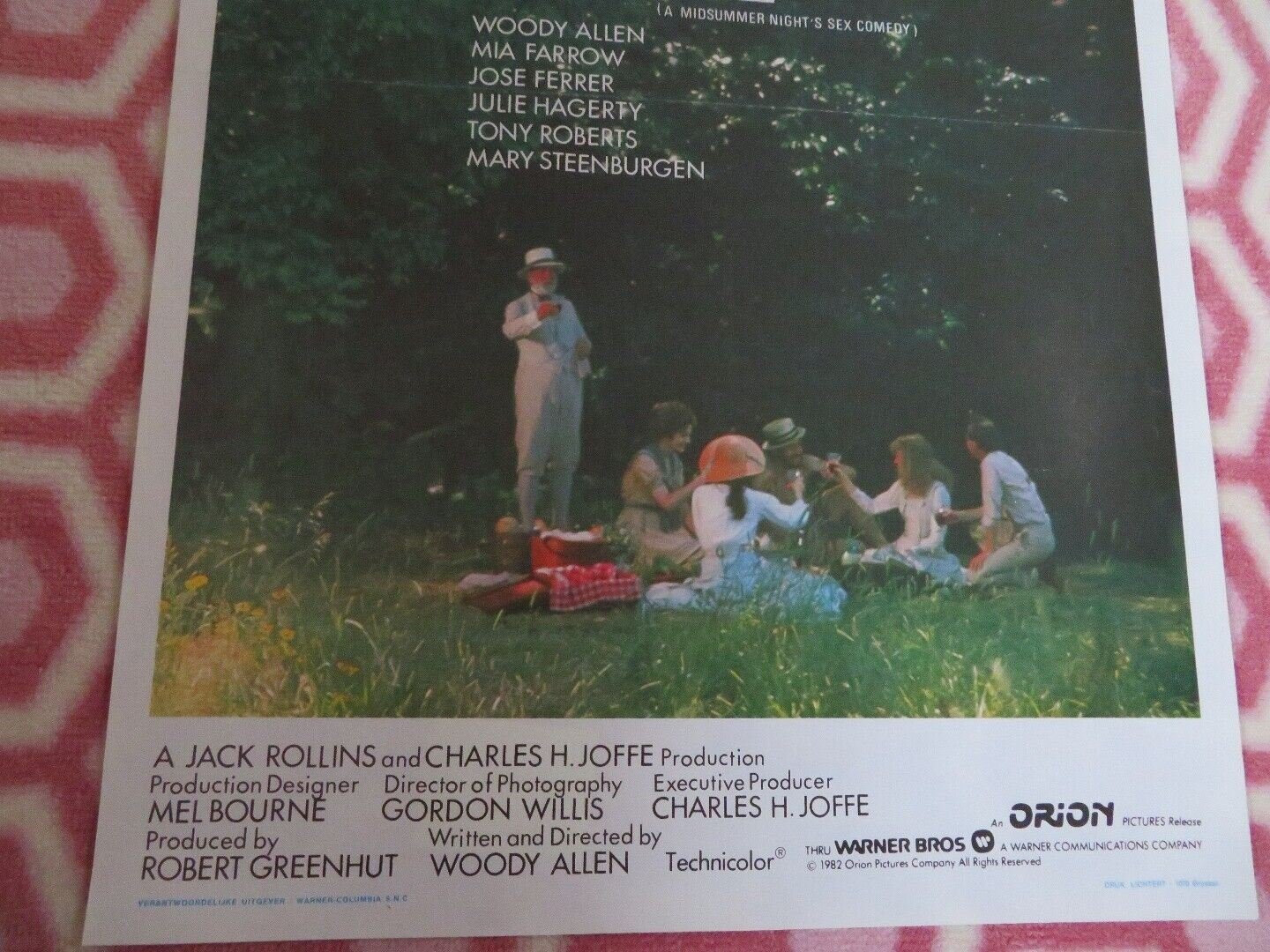 A MIDSUMMER NIGHT'S SEX COMEDY BELGIUM (21"x 14") POSTER WOODY ALLEN 1982 - Rendezvous Cinema