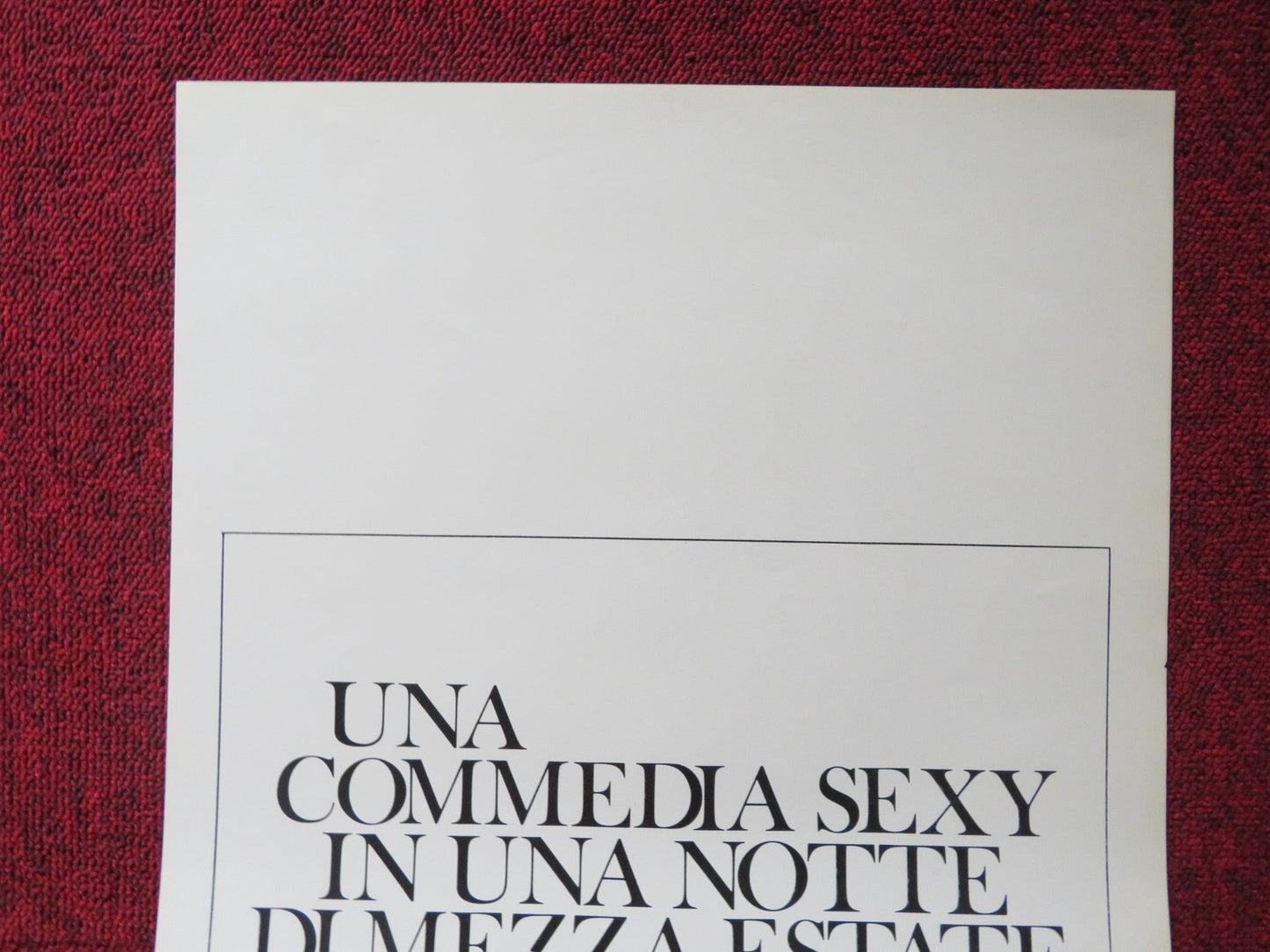 A MIDSUMMER NIGHT'S SEX COMEDY ITALIAN LOCANDINA POSTER WOODY ALLEN 1982 - Rendezvous Cinema