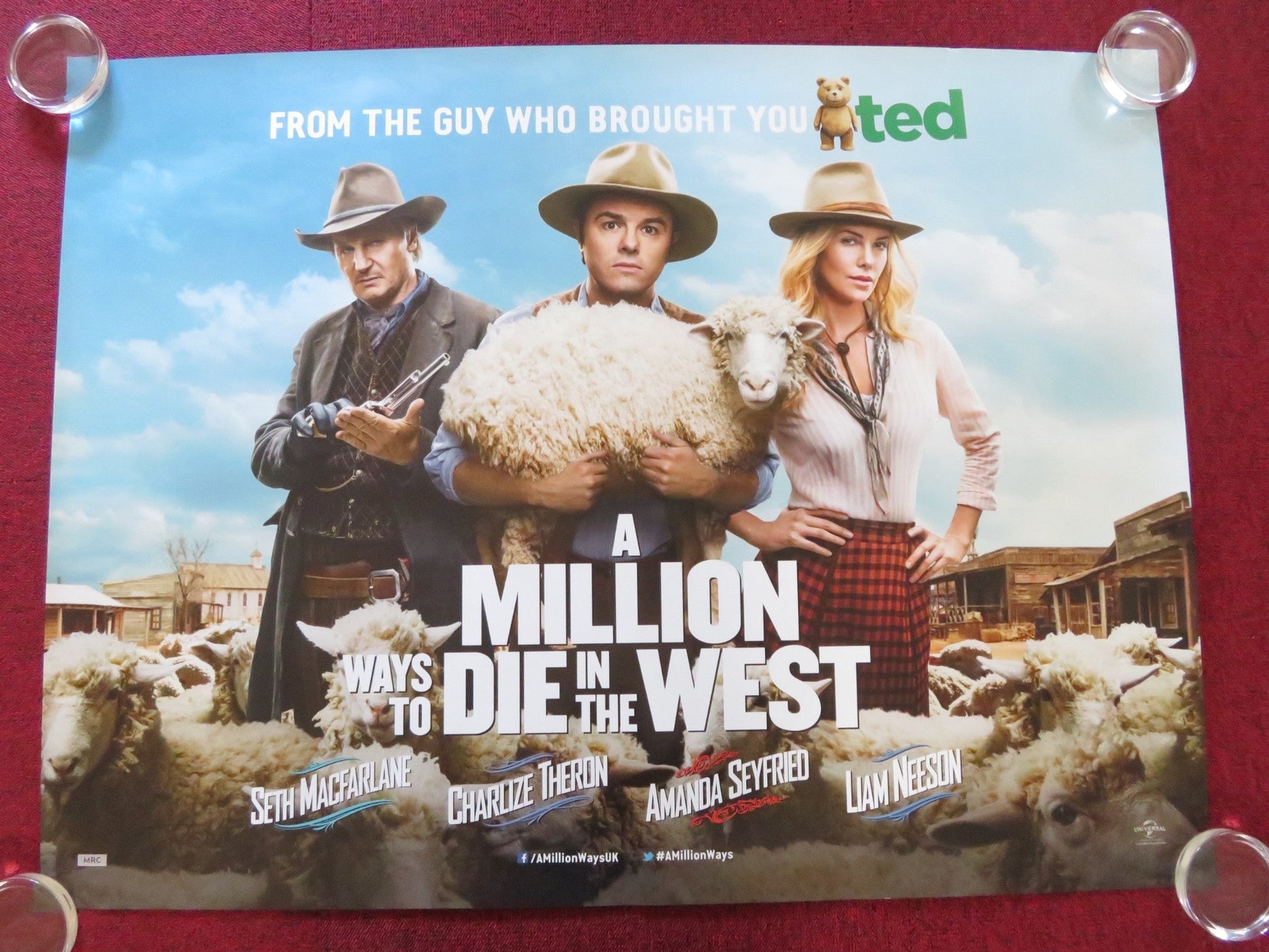 A MILLION WAYS TO DIE IN THE WEST - C UK QUAD ROLLED POSTER SETH MCFARLANE 2014 - Rendezvous Cinema