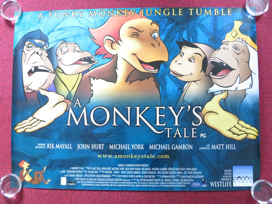 A MONKEY'S TALE UK QUAD (30"x 40") ROLLED POSTER RIK MAYALL JOHN HURT 1999 - Rendezvous Cinema