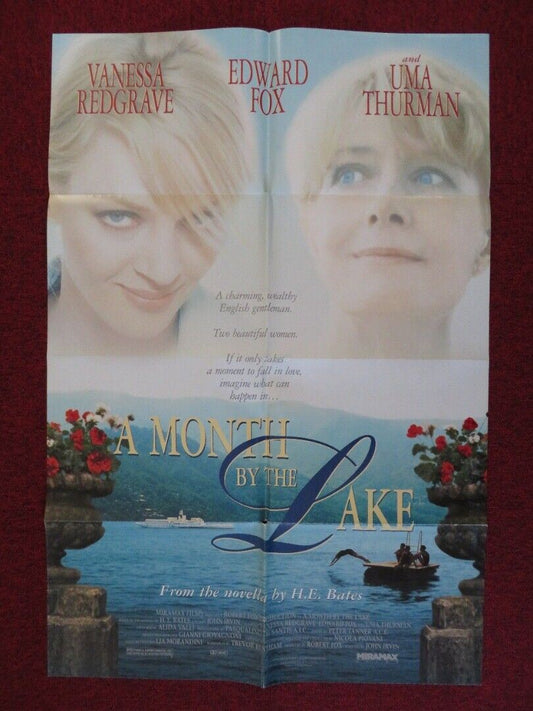 A MONTH BY THE LAKE FOLDED US ONE SHEET POSTER VANESSA REDGRAVE EDWARD FOX 1995 - Rendezvous Cinema