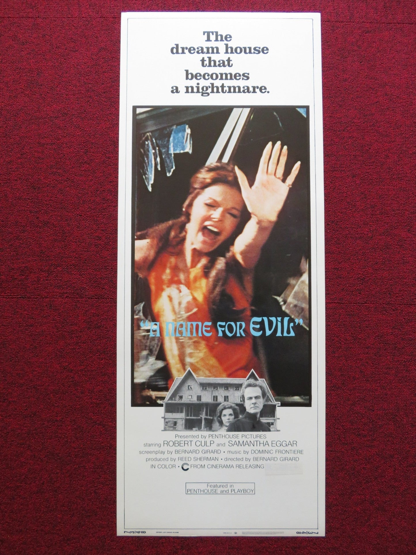 A NAME FOR EVIL US INSERT (14"x 36") POSTER ROBERT CULP SAMANTHA EGGAR 1973 - Rendezvous Cinema