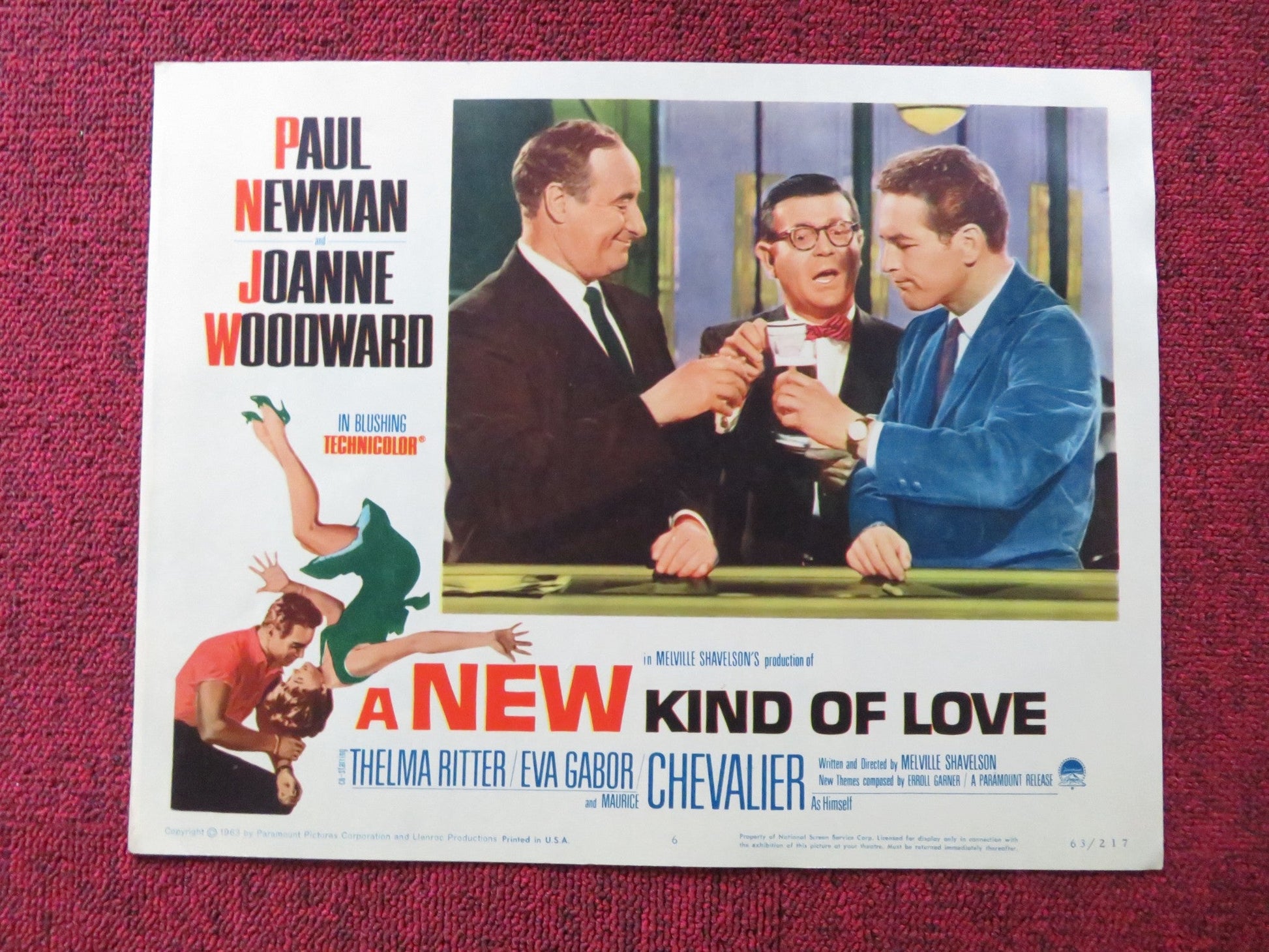 A NEW KIND OF LOVE US LOBBY CARD FULL SET PAUL NEWMAN JOANNE WOODWARD 1963 - Rendezvous Cinema