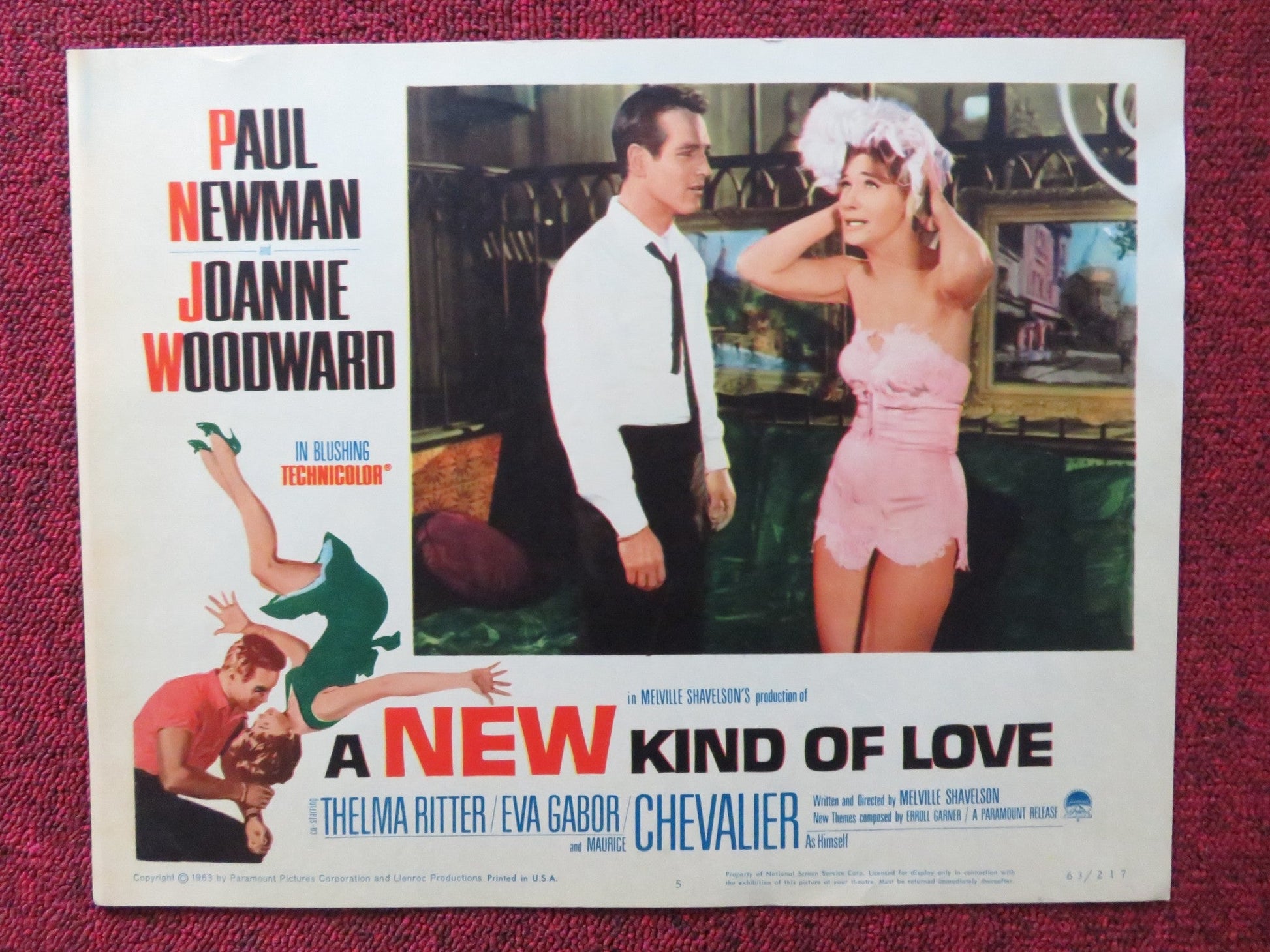 A NEW KIND OF LOVE US LOBBY CARD FULL SET PAUL NEWMAN JOANNE WOODWARD 1963 - Rendezvous Cinema