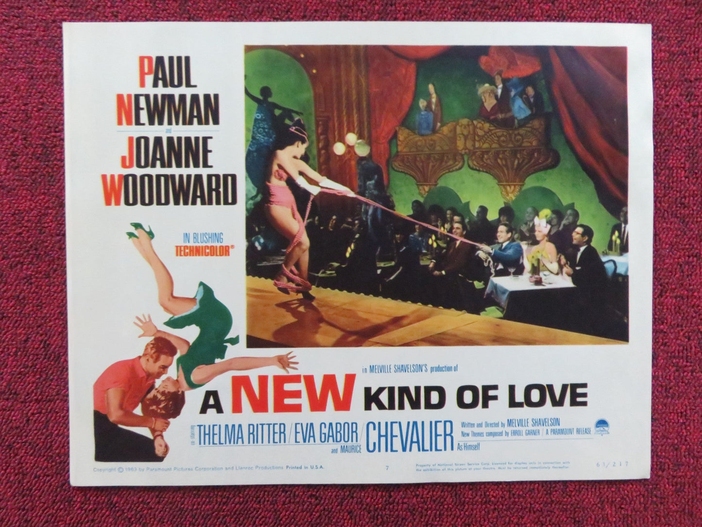 A NEW KIND OF LOVE US LOBBY CARD FULL SET PAUL NEWMAN JOANNE WOODWARD 1963 - Rendezvous Cinema