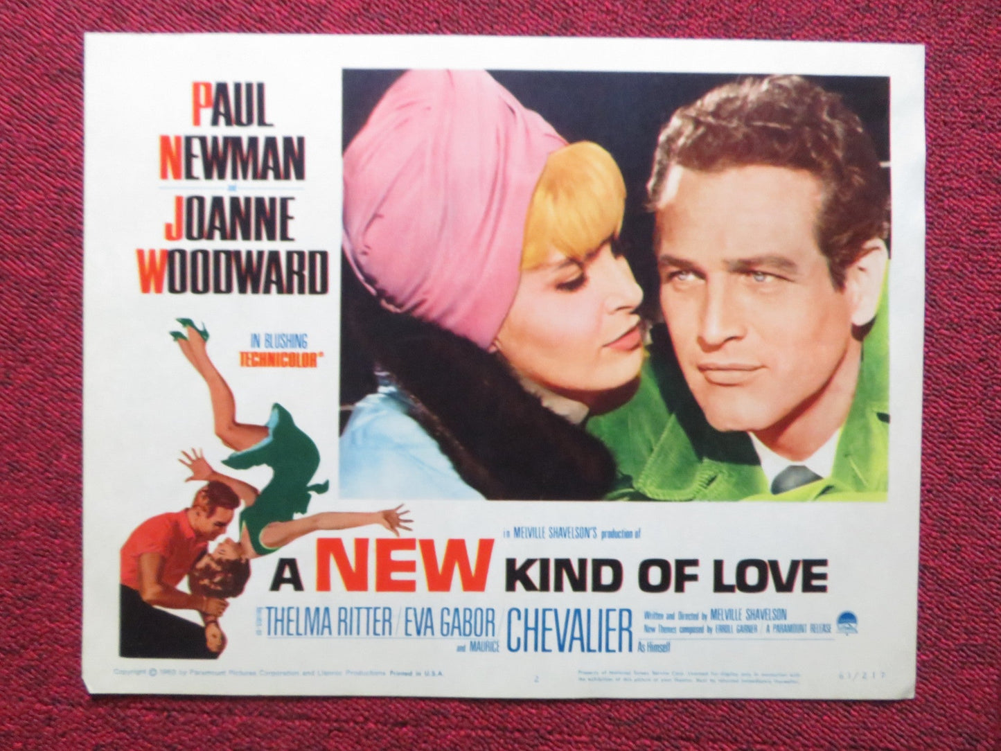 A NEW KIND OF LOVE US LOBBY CARD FULL SET PAUL NEWMAN JOANNE WOODWARD 1963 - Rendezvous Cinema