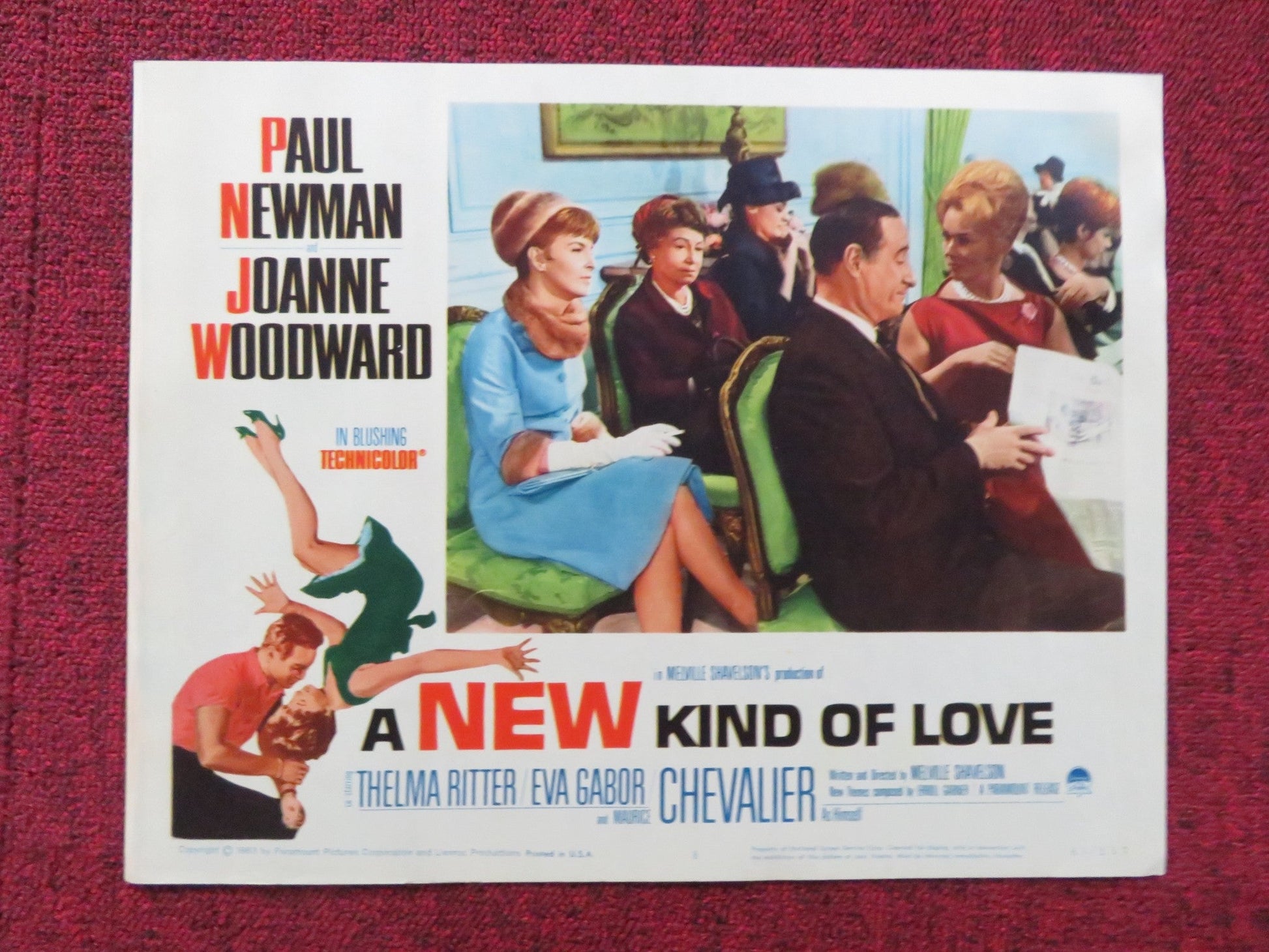 A NEW KIND OF LOVE US LOBBY CARD FULL SET PAUL NEWMAN JOANNE WOODWARD 1963 - Rendezvous Cinema