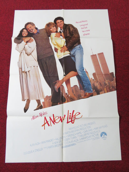 A NEW LIFE FOLDED US ONE SHEET POSTER ALAN ALDA HAL LINDEN 1988 - Rendezvous Cinema