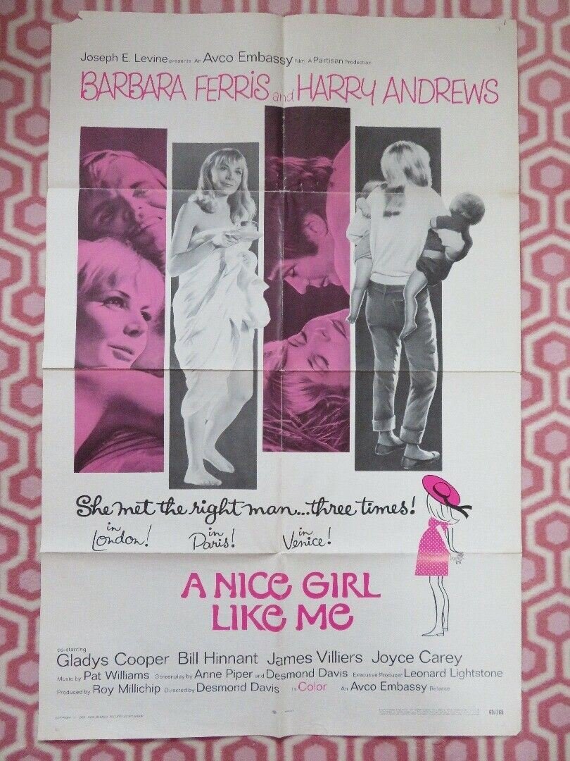 A NICE GIRL LIKE ME US ONE SHEET POSTER BARBARA FERRIS HARRY ANDREWS 1969 - Rendezvous Cinema