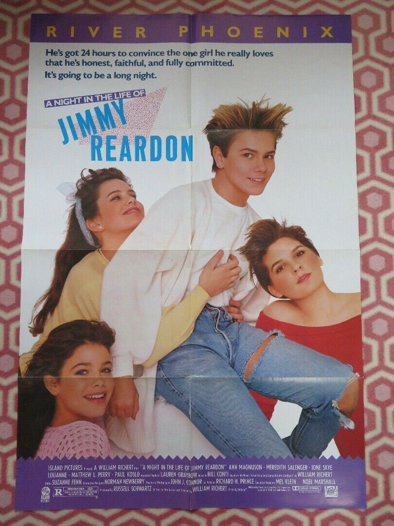 A NIGHT IN THE LIFE OF JIMMY REARDON US ONE SHEET POSTER RIVER PHOENIX 1988 - Rendezvous Cinema