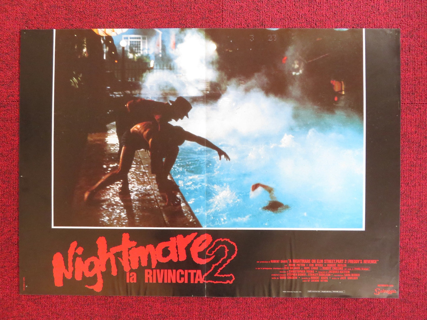 A NIGHTMARE ON ELM STREET 2 - A ITALIAN FOTOBUSTA POSTER WES CRAVEN ENGLUND 1986 - Rendezvous Cinema