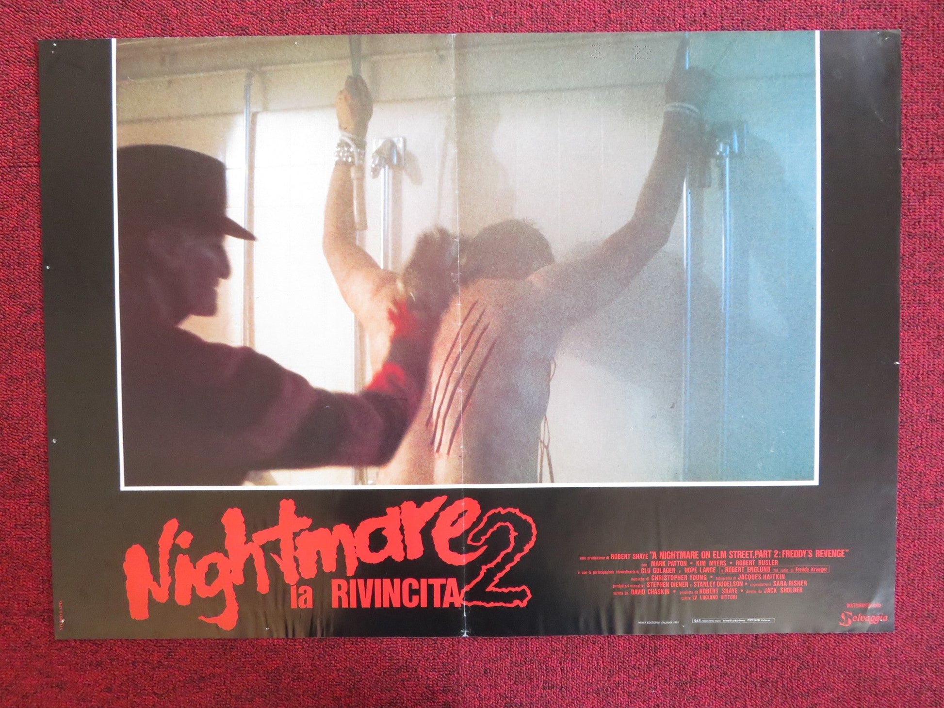 A NIGHTMARE ON ELM STREET 2 - B ITALIAN FOTOBUSTA POSTER WES CRAVEN ENGLUND 1986 - Rendezvous Cinema