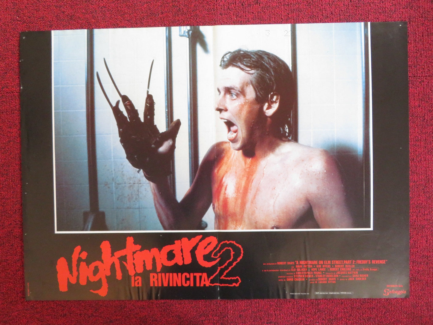 A NIGHTMARE ON ELM STREET 2 - C ITALIAN FOTOBUSTA POSTER WES CRAVEN ENGLUND 1986 - Rendezvous Cinema