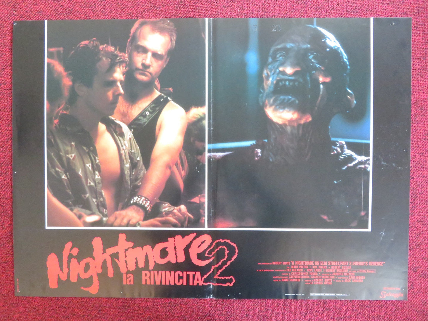 A NIGHTMARE ON ELM STREET 2 - E ITALIAN FOTOBUSTA POSTER WES CRAVEN ENGLUND 1986 - Rendezvous Cinema