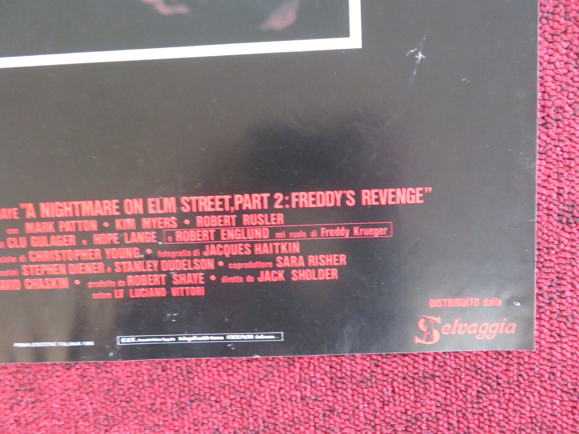 A NIGHTMARE ON ELM STREET 2 - E ITALIAN FOTOBUSTA POSTER WES CRAVEN ENGLUND 1986 - Rendezvous Cinema