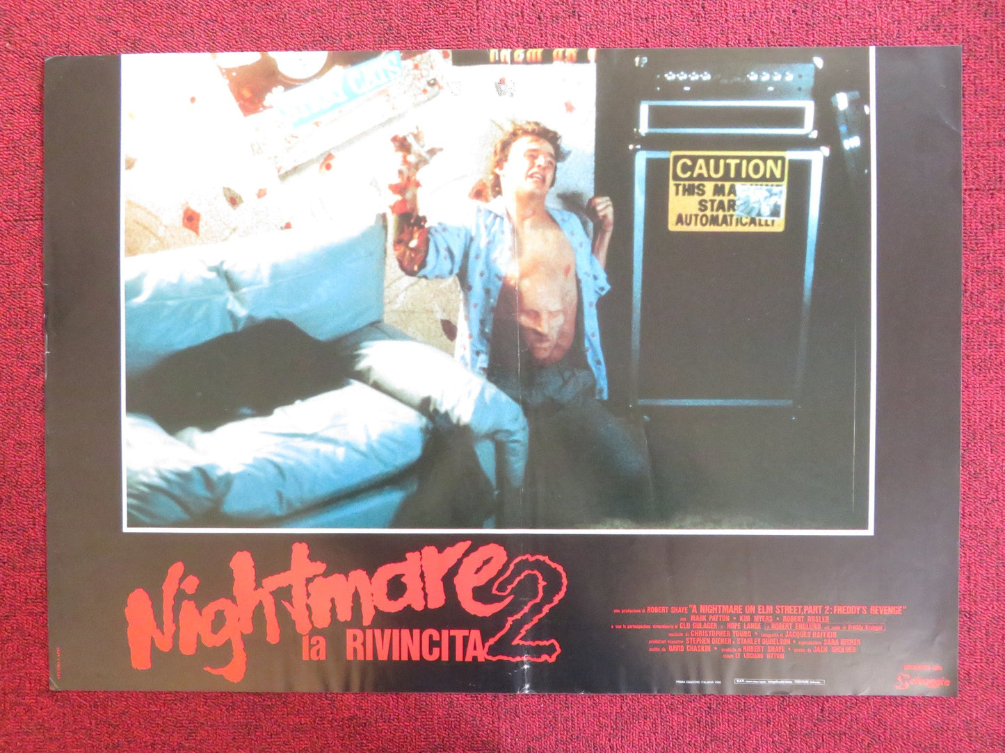 A NIGHTMARE ON ELM STREET 2 - F ITALIAN FOTOBUSTA POSTER WES CRAVEN ENGLUND 1986 - Rendezvous Cinema