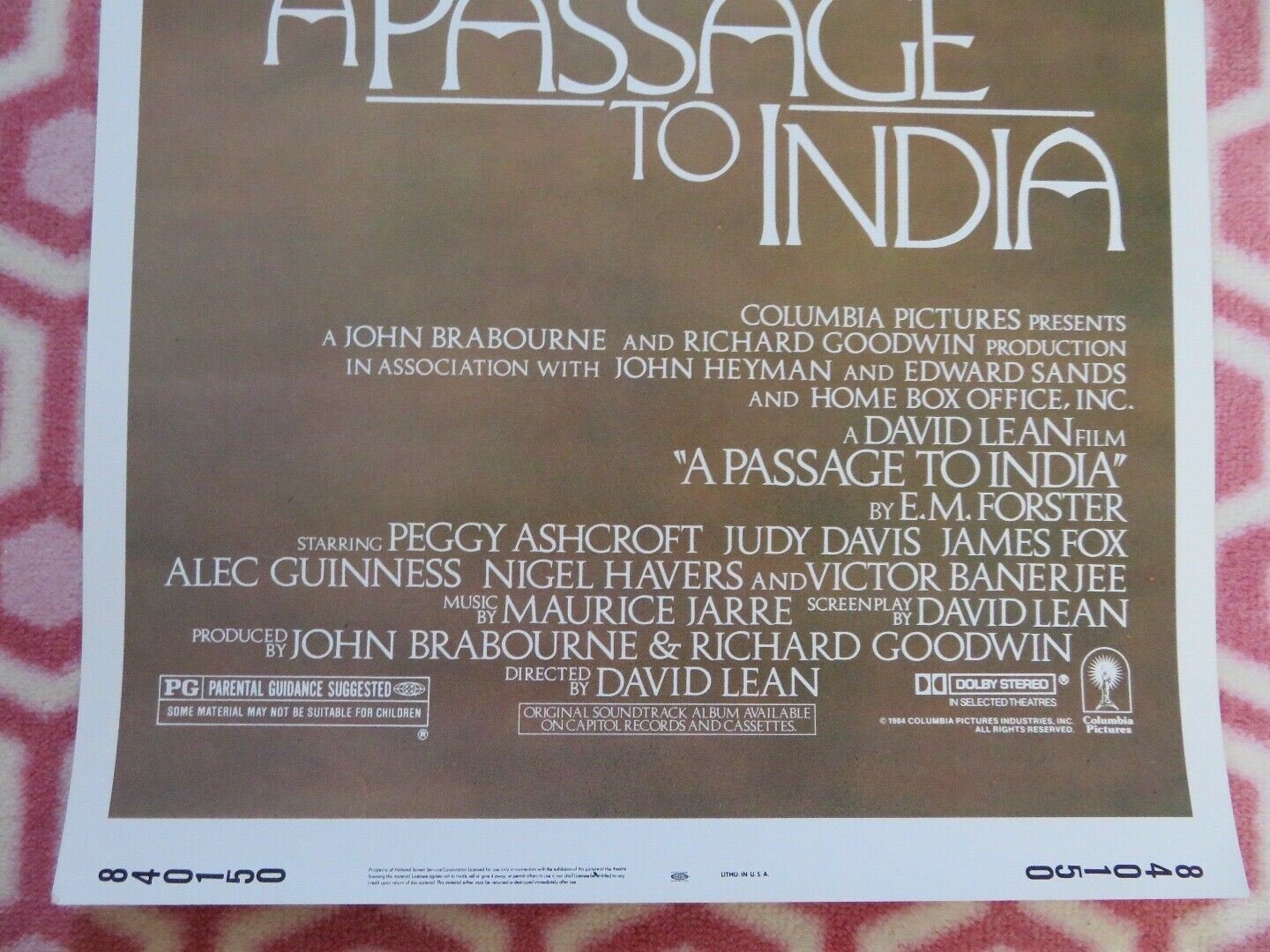 A PASSAGE INDIA US INSERT (14"x 36") POSTER DAVID LEAN PEGGY ASHCROFT 1984 - Rendezvous Cinema