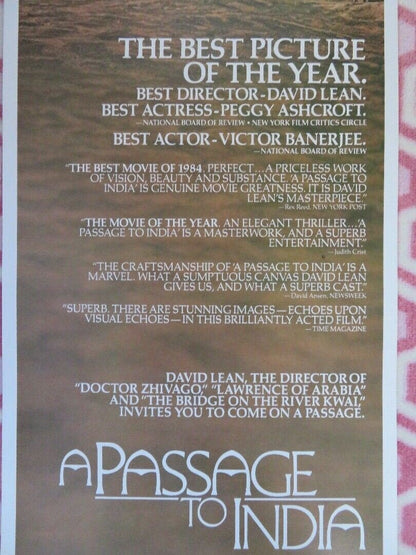 A PASSAGE INDIA US INSERT (14"x 36") POSTER DAVID LEAN PEGGY ASHCROFT 1984 - Rendezvous Cinema