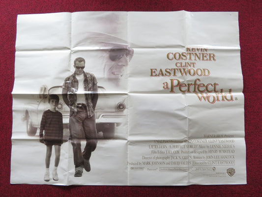 A PERFECT WORLD UK QUAD POSTER FOLDED KEVIN COSTNER CLINT EASTWOOD 1993 - Rendezvous Cinema