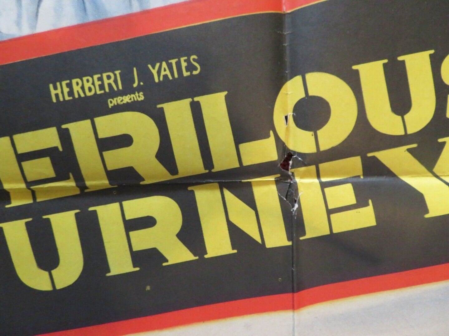 A PERILOUS JOURNEY FOLDED US ONE SHEET POSTER VERA RALSTON DAVID BRIAN 1953 - Rendezvous Cinema