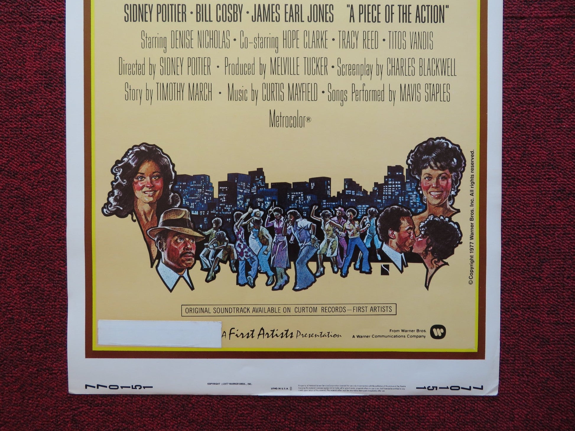 A PIECE OF THE ACTION US INSERT (14"x 36") POSTER SIDNEY POITIER BILL COSBY 1977 - Rendezvous Cinema