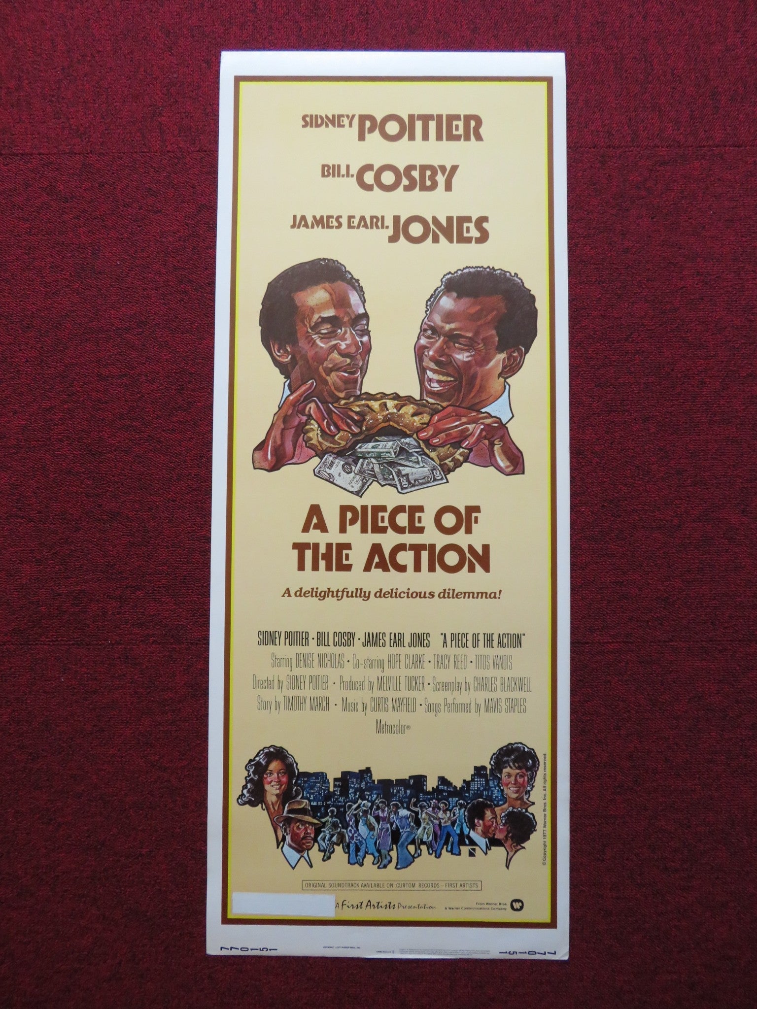 A PIECE OF THE ACTION US INSERT (14"x 36") POSTER SIDNEY POITIER BILL COSBY 1977 - Rendezvous Cinema