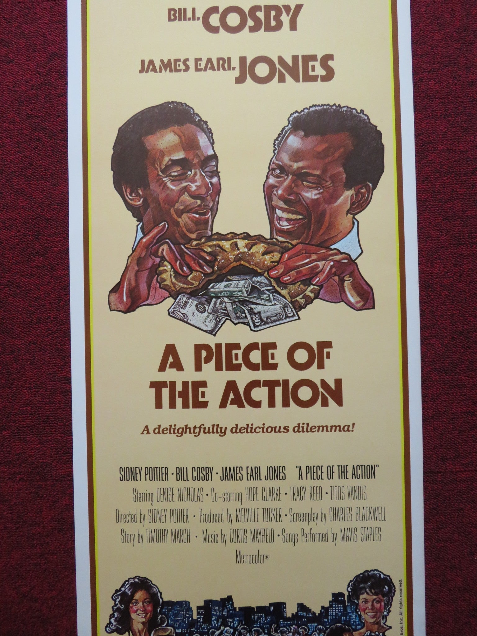 A PIECE OF THE ACTION US INSERT (14"x 36") POSTER SIDNEY POITIER BILL COSBY 1977 - Rendezvous Cinema