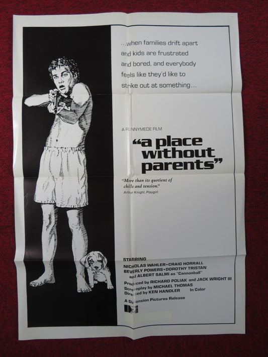 A PLACE WITHOUT PARENTS / Pigeon FOLDED US ONE SHEET POSTER NICHOLAS WAHLER 1975 - Rendezvous Cinema