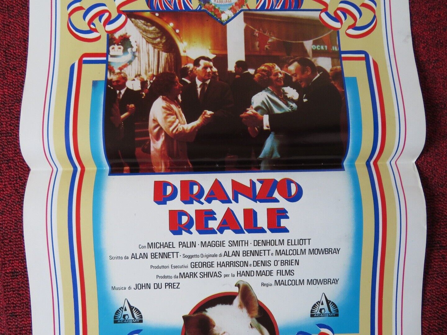 A PRIVATE FUNCTION ITALIAN LOCANDINA (27.5"x13") POSTER MICHAEL PALIN 1985 - Rendezvous Cinema