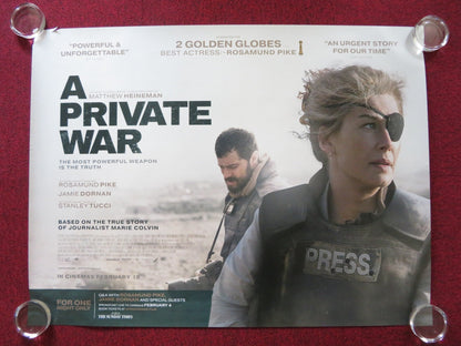 A PRIVATE WAR UK QUAD (30"x 40") ROLLED POSTER ROSAMUND PIKE ALEXANDRA MOEN 2018 - Rendezvous Cinema