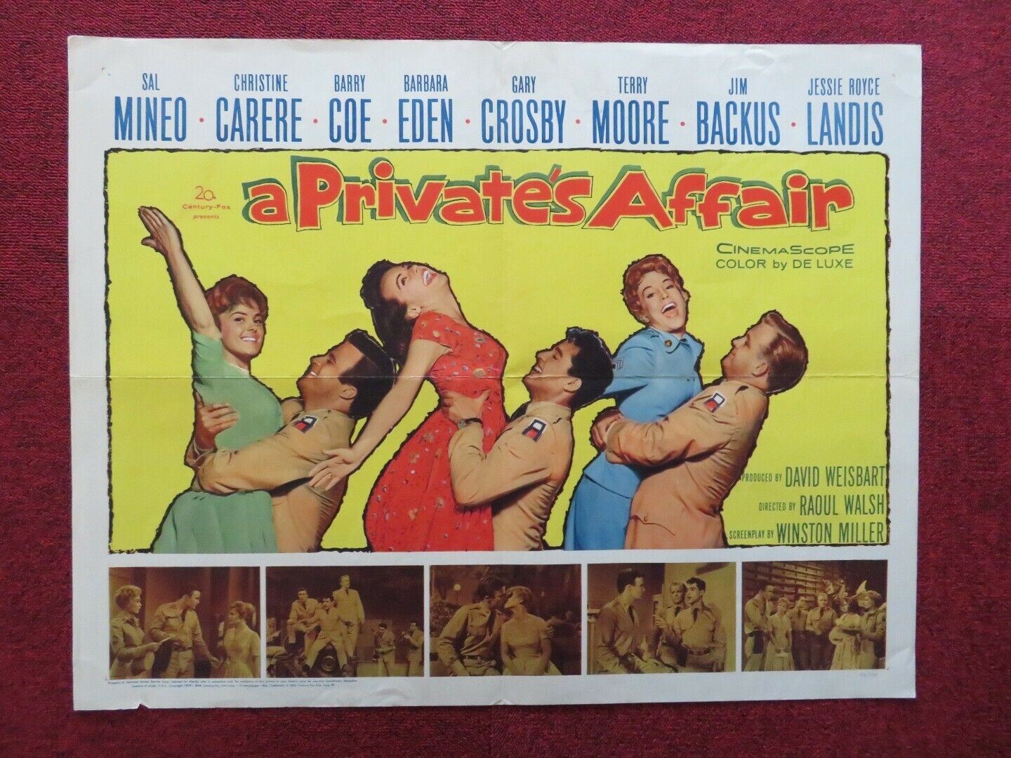 A PRIVATE'S AFFAIR US HALF SHEET (22"x 28") POSTER SAL MINEO 1959 - Rendezvous Cinema