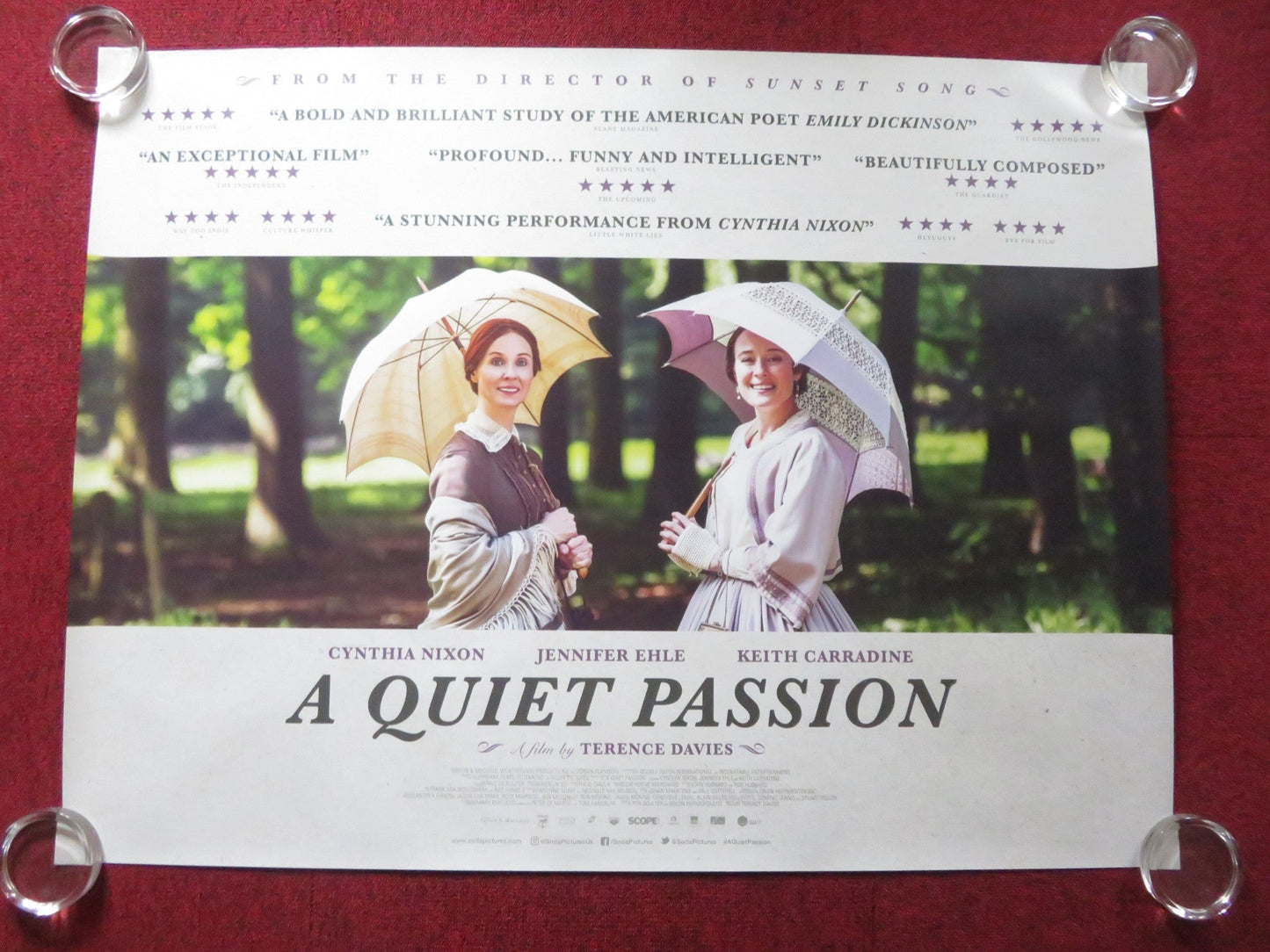 A QUIET PASSION UK QUAD ROLLED POSTER CYNTHIA NIXON JENNIFER EHLE 2016 - Rendezvous Cinema