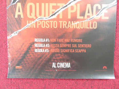 A QUIET PLACE ITALIAN LOCANDINA POSTER EMILY BLUNT JOHN KRASINSKI 2018 - Rendezvous Cinema