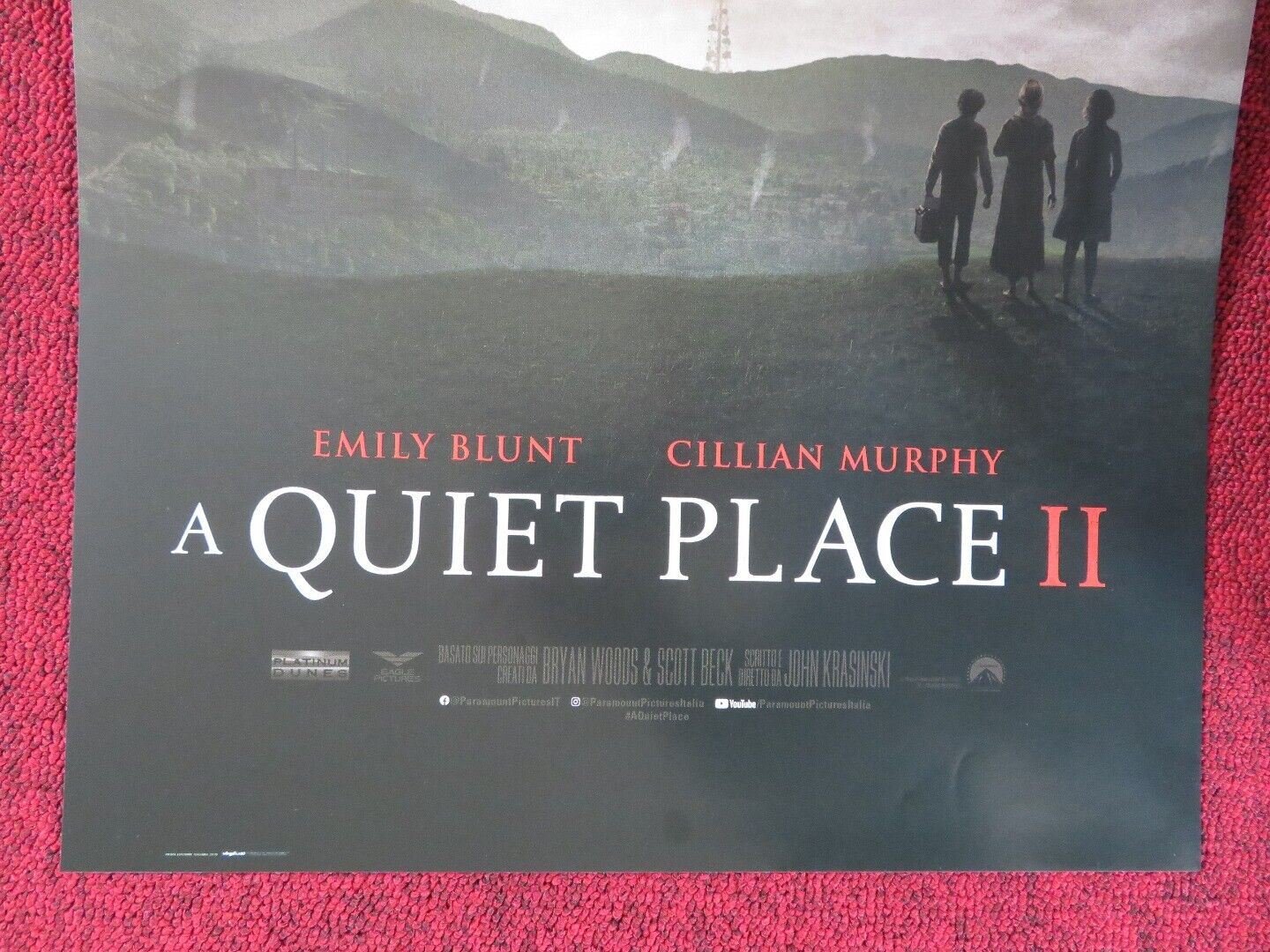 A QUIET PLACE PART II ITALIAN LOCANDINA (26.5"x12.5") POSTER EMILY BLUNT 2020 - Rendezvous Cinema