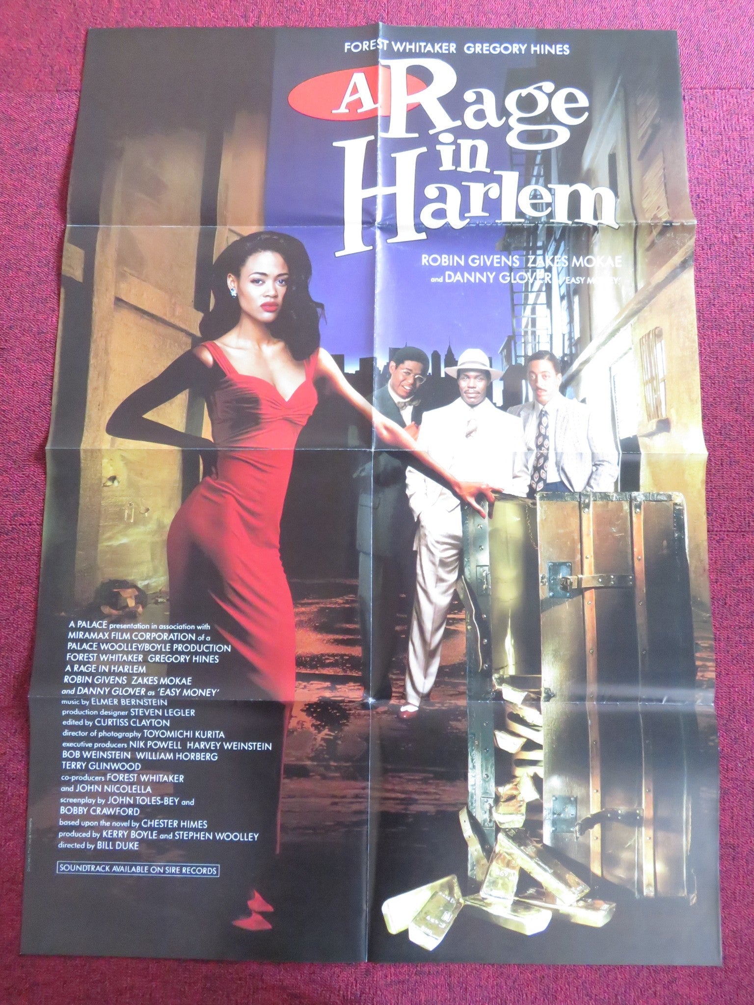 A RAGE IN HARLEM FOLDED US ONE SHEET POSTER FOREST WHITAKER GREGORY HINES 1991 - Rendezvous Cinema