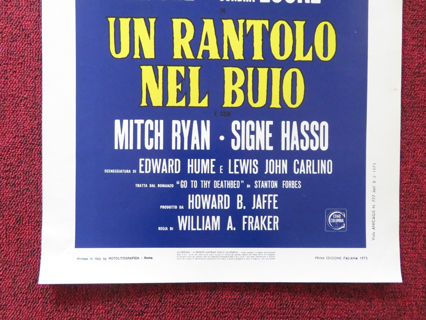 A REFLECTION OF FEAR ITALIAN LOCANDINA POSTER ROBERT SHAW SALLY KELLERMAN 1973 - Rendezvous Cinema