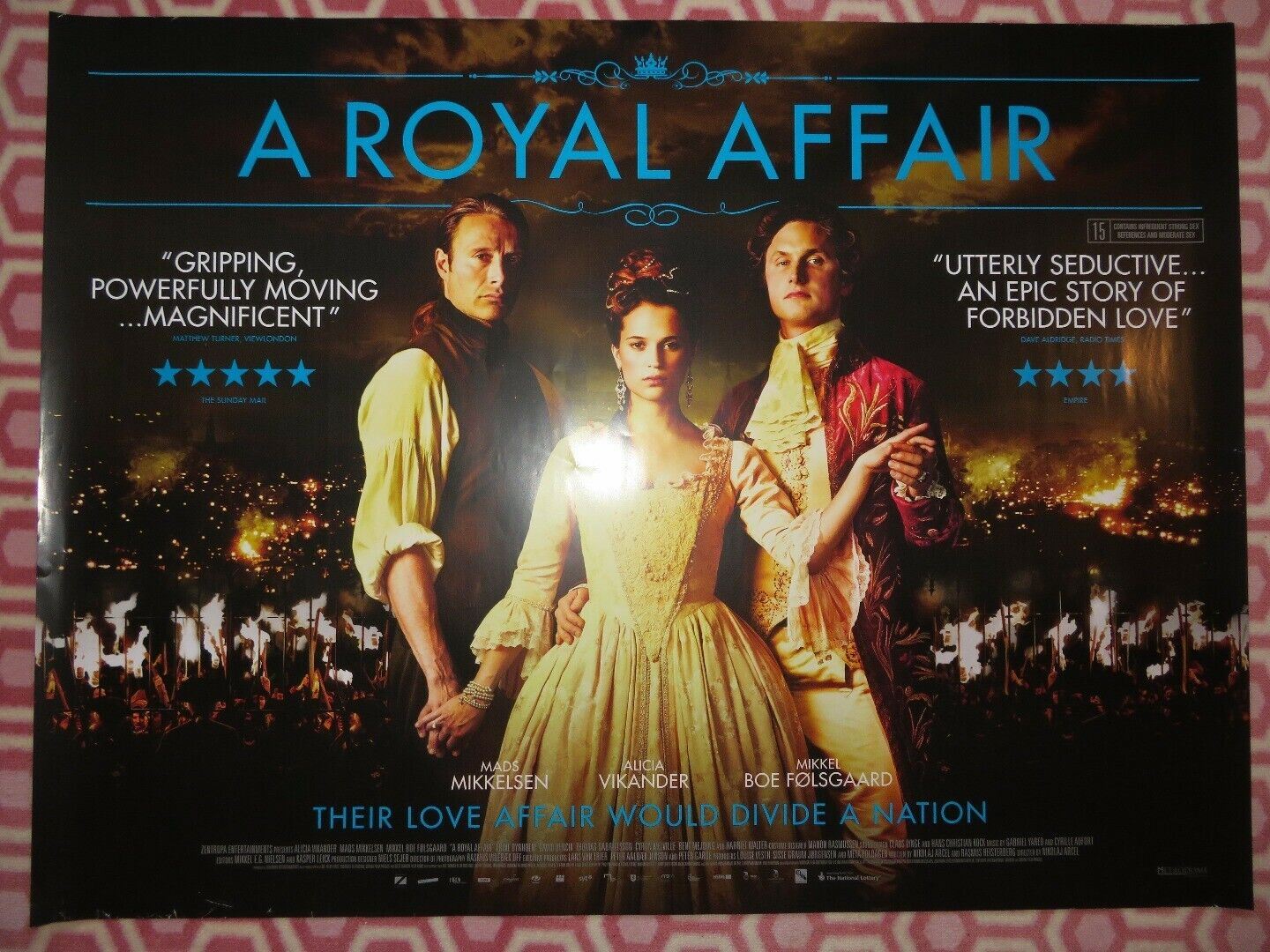 A ROYAL AFFAIR QUAD (30"x 40") ROLLED POSTER MADS MIKKELSEN ALICIA VIKANDER 2012 - Rendezvous Cinema