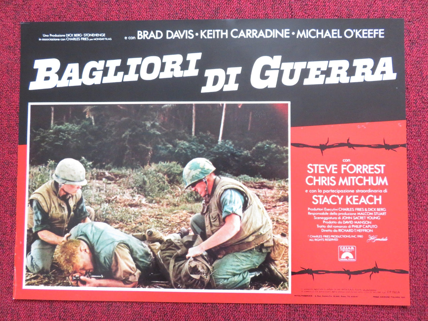 A RUMOR OF WAR - C ITALIAN FOTOBUSTA POSTER BRAD DAVIS KEITH CARRADINE 1980 - Rendezvous Cinema