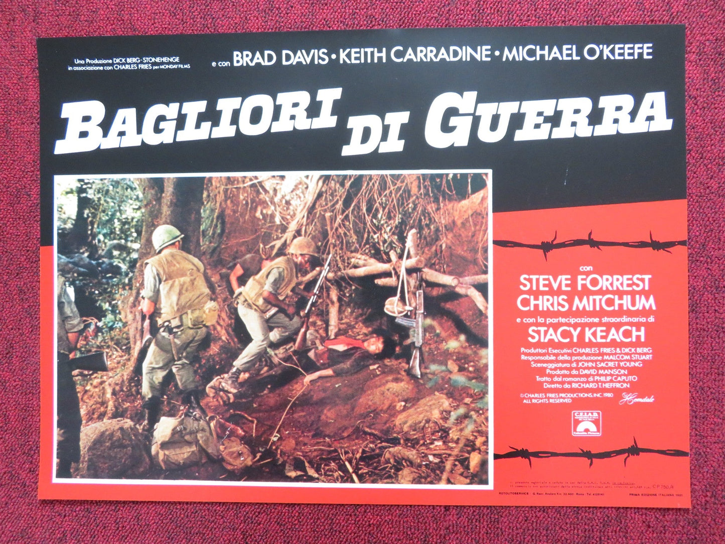 A RUMOR OF WAR - E ITALIAN FOTOBUSTA POSTER BRAD DAVIS KEITH CARRADINE 1980 - Rendezvous Cinema