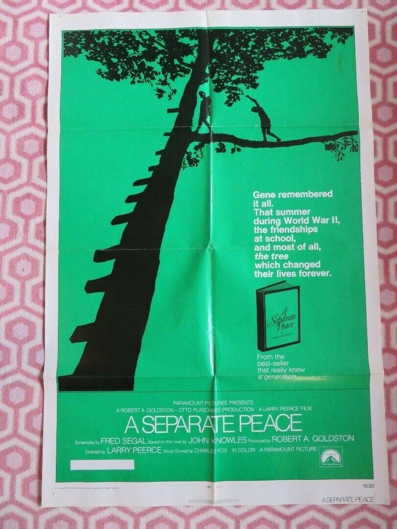 A SEPARATE PEACE US ONE SHEET POSTER JOHN KNOWLES 1972 - Rendezvous Cinema