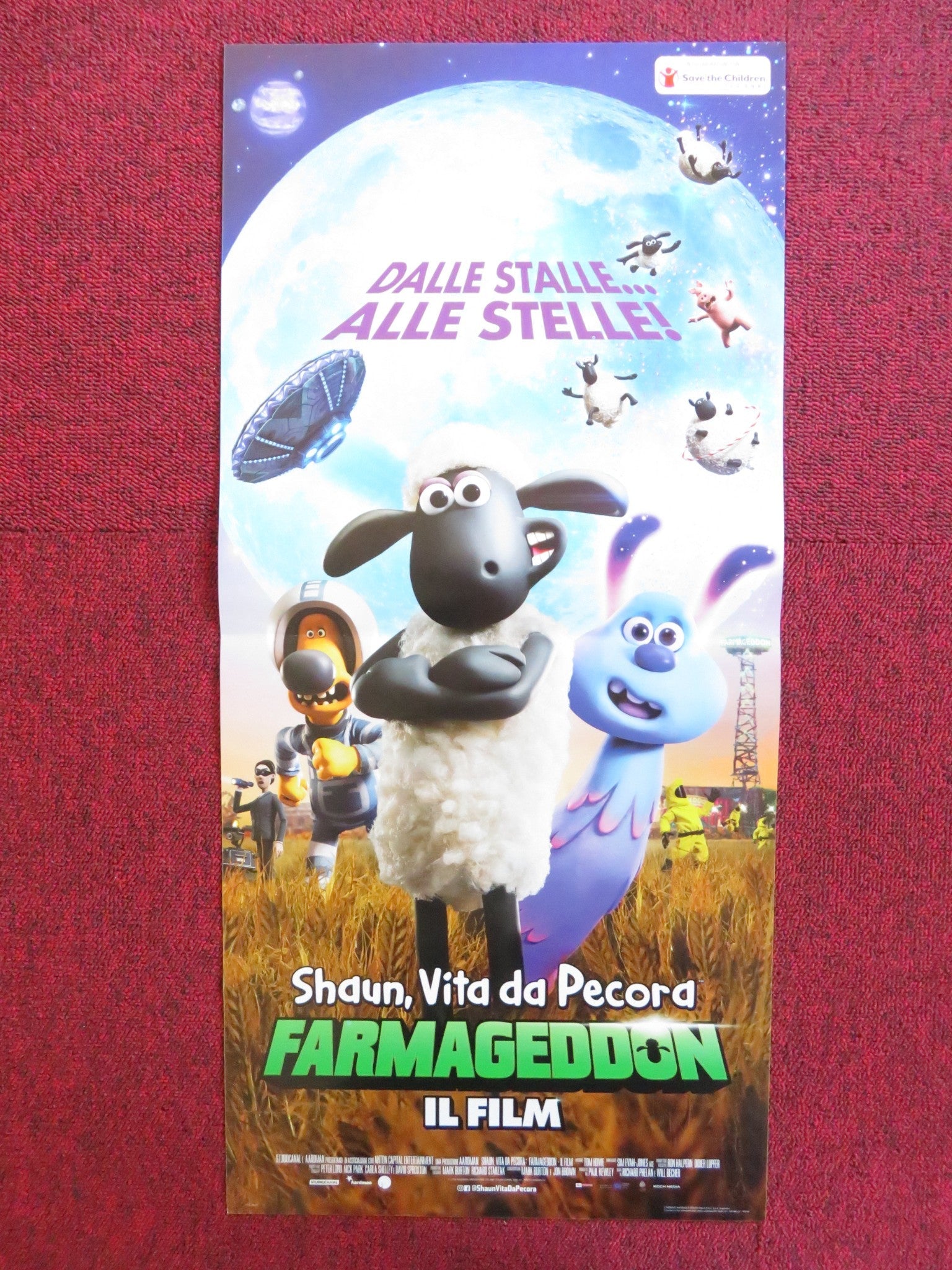 A SHAUN THE SHEEP MOVIE: FARMAGEDDON ITALIAN LOCANDINA POSTER J. FLECTHER 2019 - Rendezvous Cinema