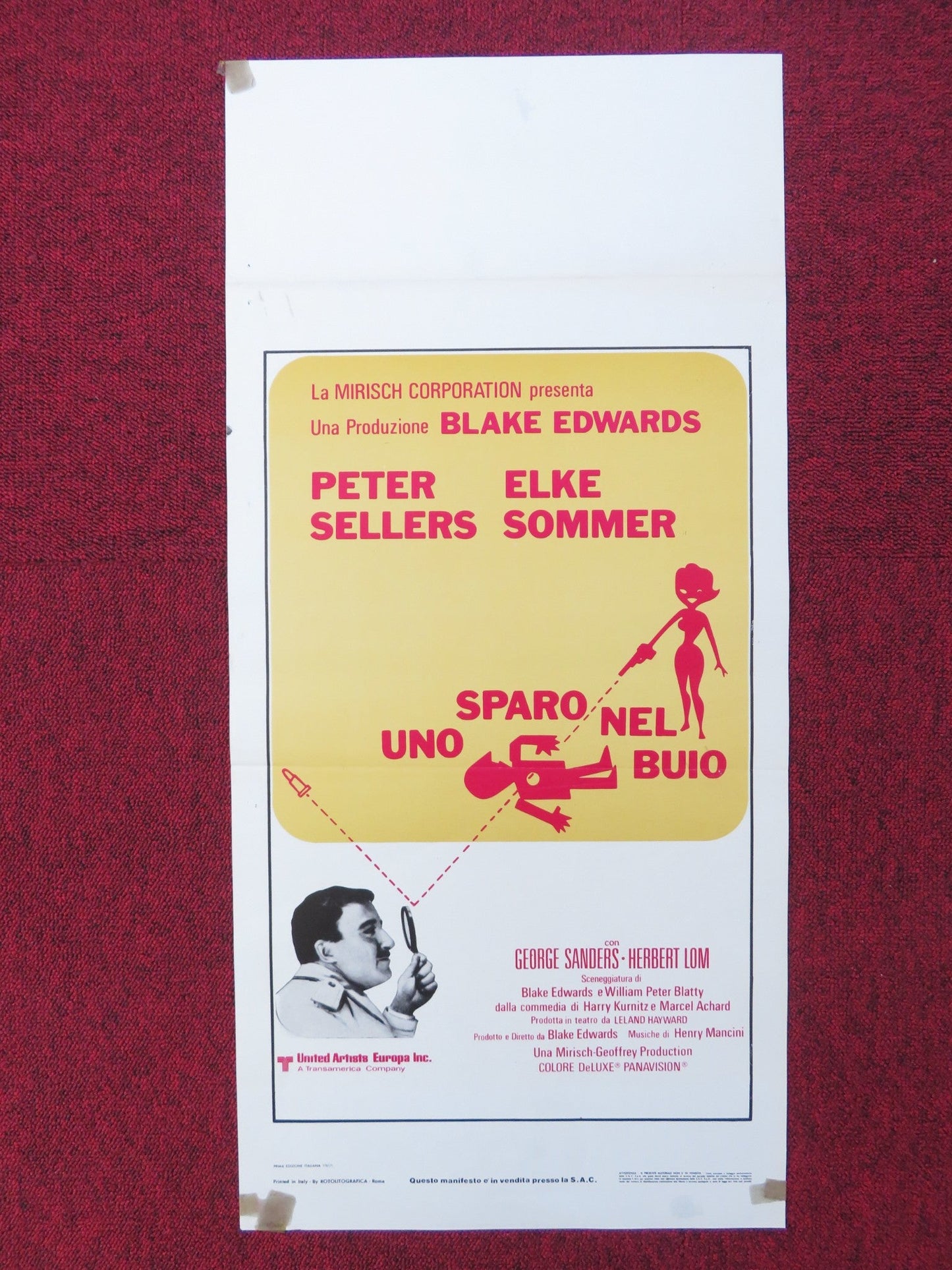 A SHOT IN THE DARK ITALIAN LOCANDINA POSTER PETER SELLERS ELKE SOMMER 1964 - Rendezvous Cinema